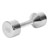Chrome dumbbell massive, 9 kg, one piece