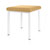 stool robusta with cushion, L x B 40 x 40 cm, frame color white