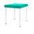stool robusta with cushion, L x B 40 x 40 cm, frame color white