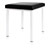 stool robusta with cushion, L x B 40 x 40 cm, frame color white