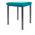 stool robusta with cushion, L x B 40 x 40 cm, frame color anthrazite