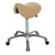 Saddle stool with cushion, exclusive with wheels