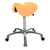 Saddle stool with cushion, exclusive with wheels