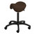 Saddle stool with cushion, standard with wheels