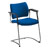 Cantilever chair with cushion and armrest