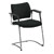 Cantilever chair with cushion and armrest