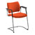 Cantilever chair with cushion and armrest