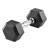 Hex rubber compact dumbbell, 3 kg, piece