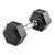 Hex rubber compact dumbbell, 4 kg, piece