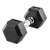 Hex rubber compact dumbbell, 5 kg, piece