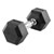Hex rubber compact dumbbell, 7 kg, piece