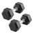 Hex rubber compact dumbbell, 7 kg, piece
