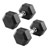 Hex rubber compact dumbbell, 8 kg, piece