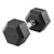 Hex rubber compact dumbbell, 10 kg, piece