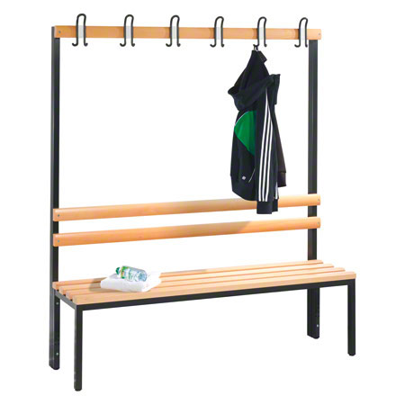 Cloakroom bench without shoe rack, 6 hooks, HxWxD 165x150x40 cm