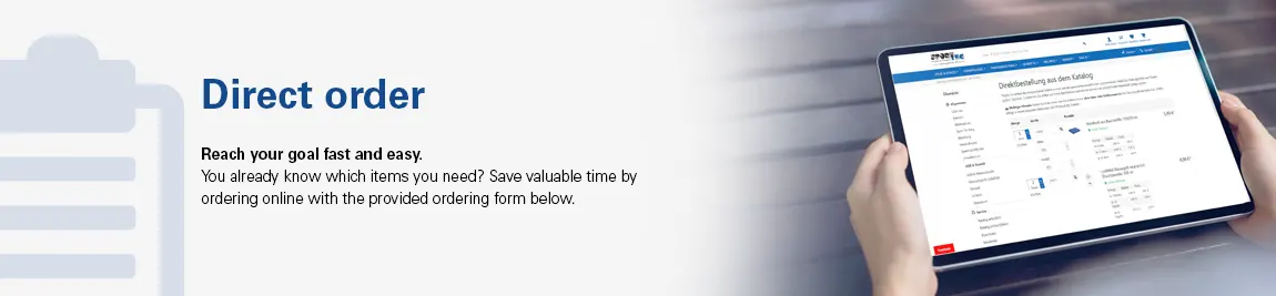 Direct order from our catalogue