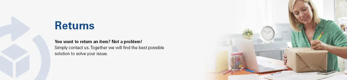 Would you like to return the items you have ordered or request a replacement? Here you can find out how!