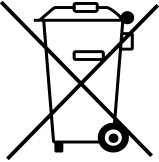 Illustration of crossed-out garbage can
