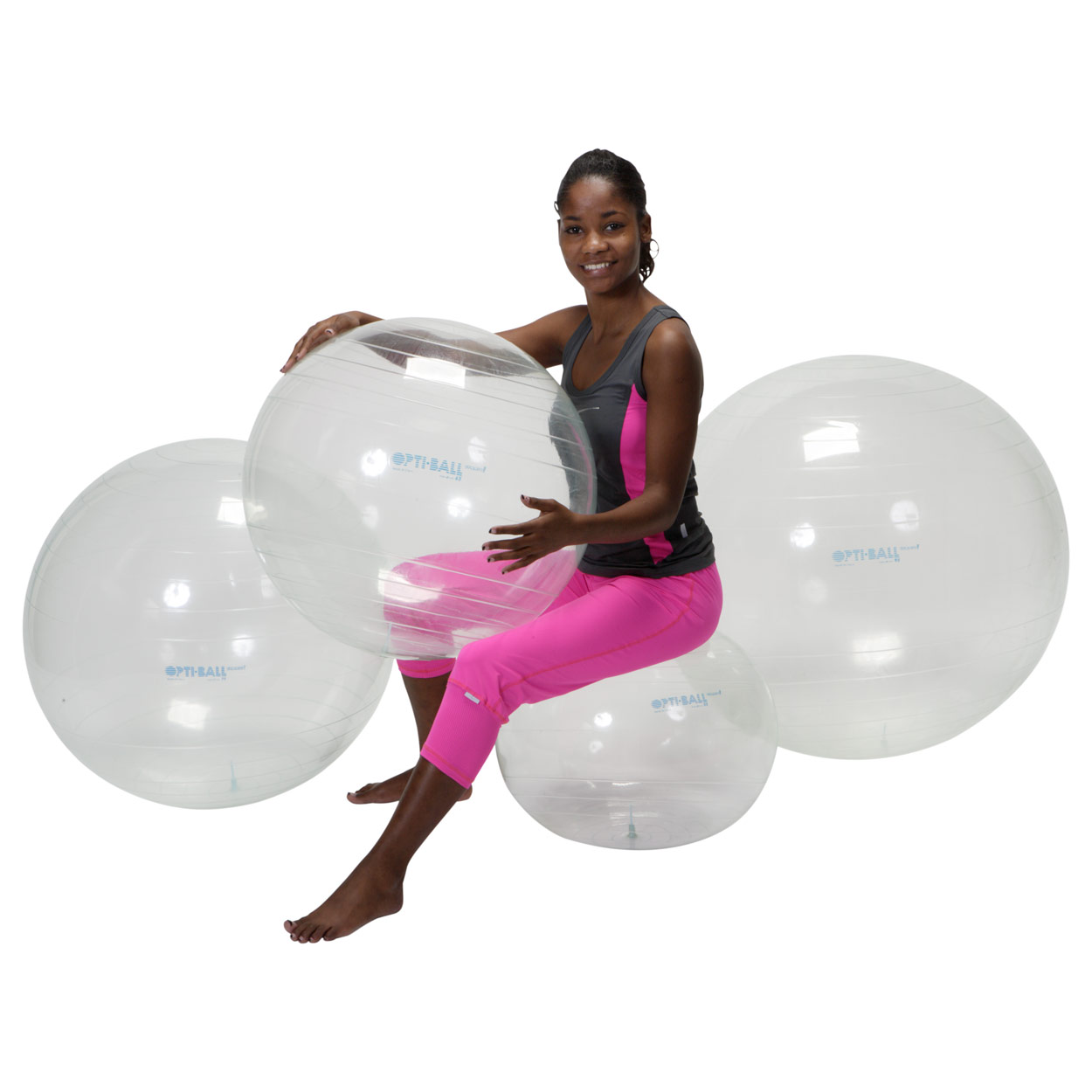 Opti ball exercise ball transparent 65 cm buy online Sport Tec