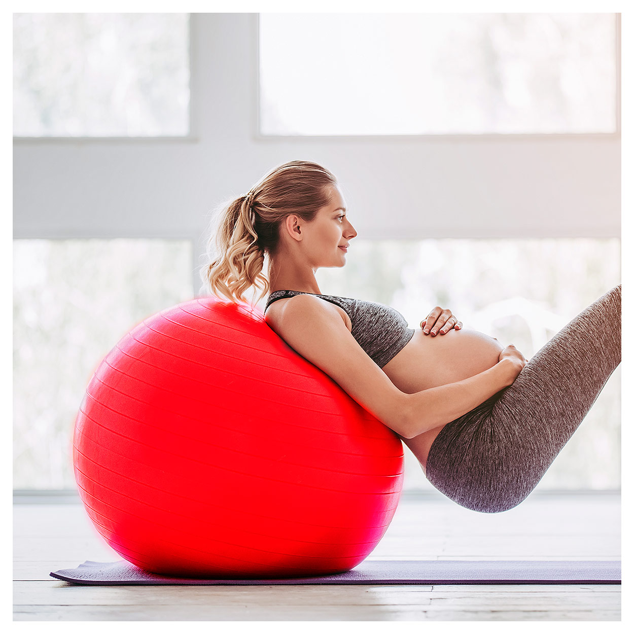 Red exercise ball discount