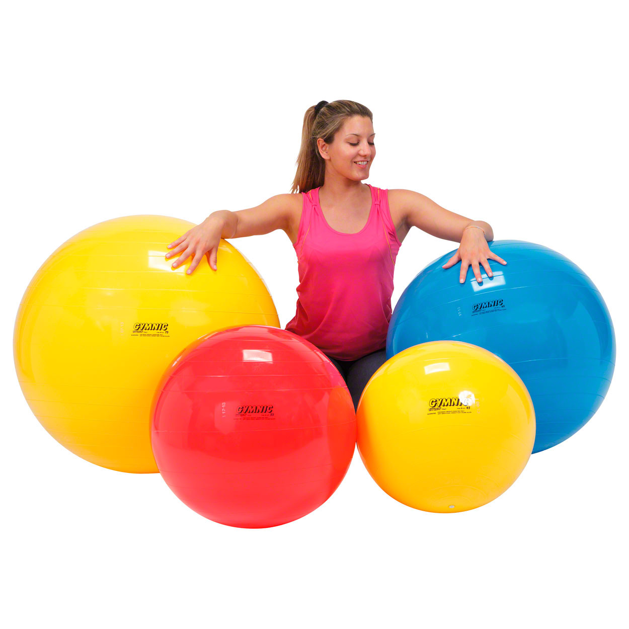Maternity Gymnic Classic Plus Exercise Ball 75cm Yellow Fitness Physiotherapy