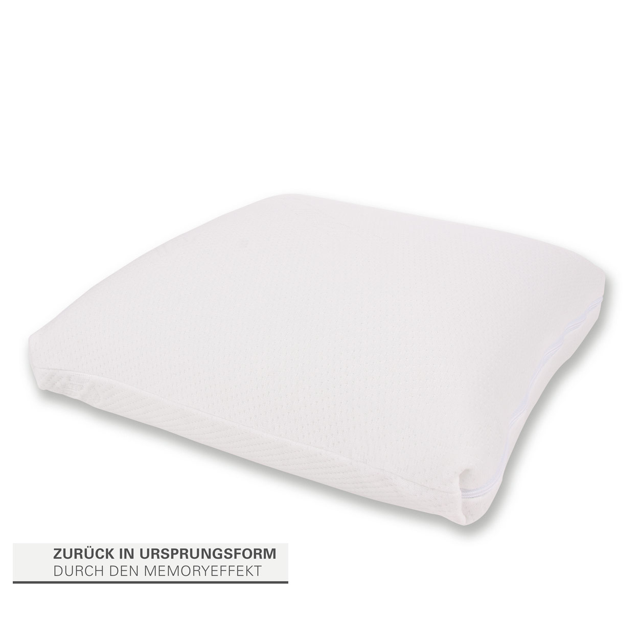 Viscoline travel pillow, rectangular shape incl. Bag, white, LxWxH