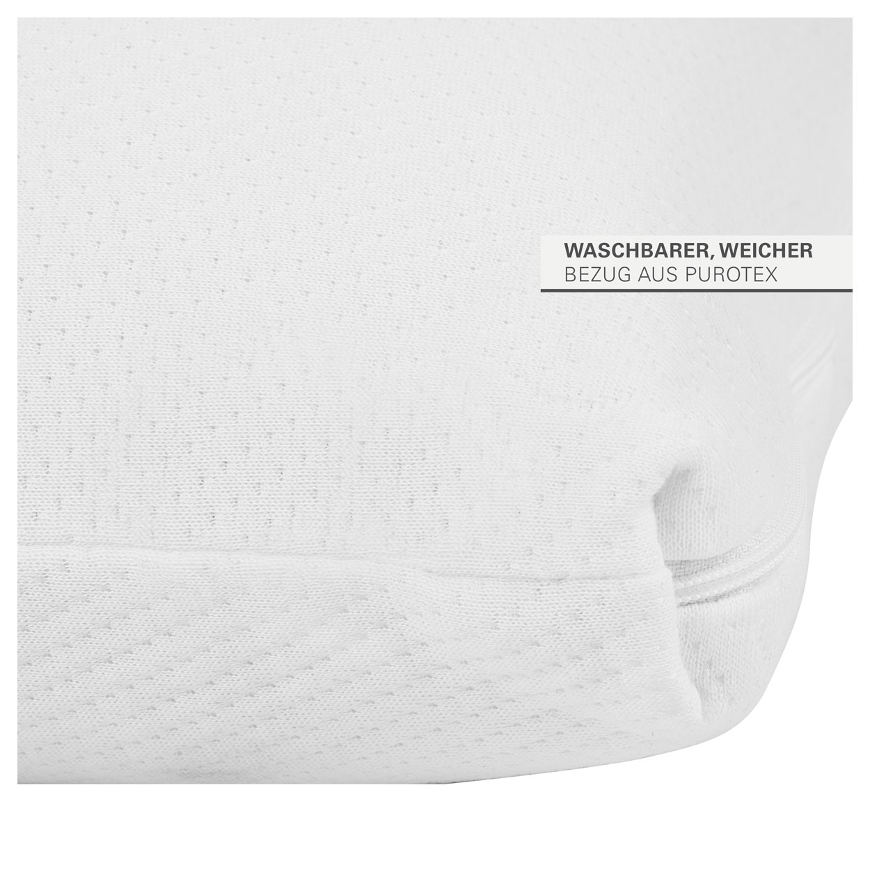 Viscoline travel pillow, rectangular shape incl. Bag, white, LxWxH