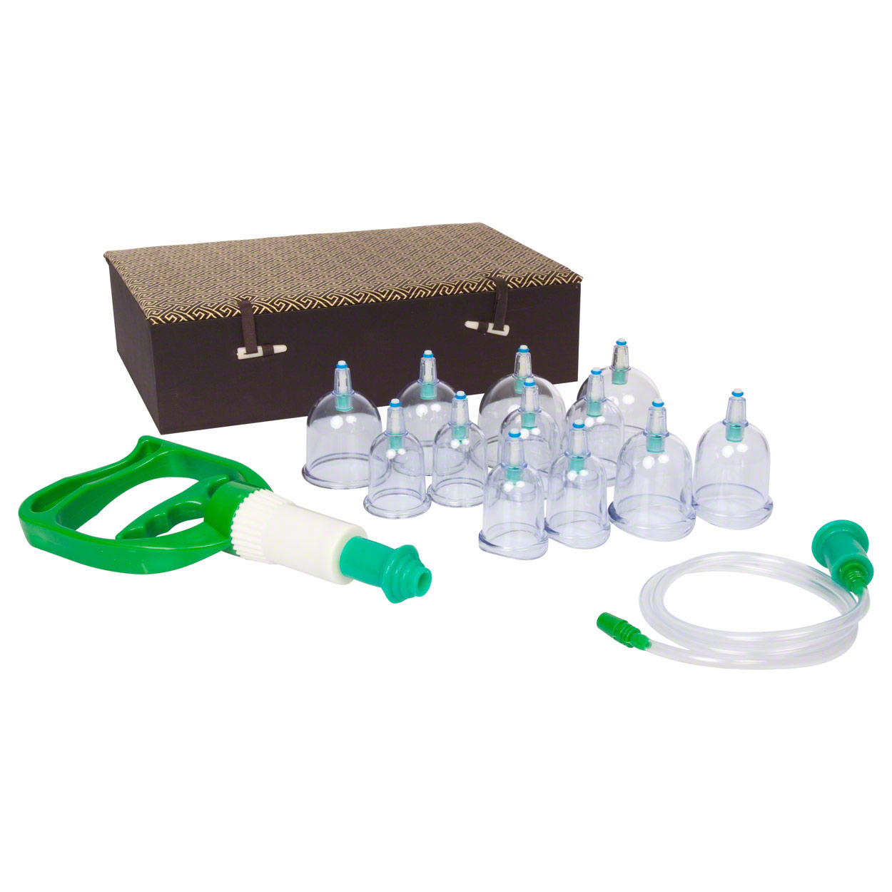 Cupping glass Set with vacuum pump, 18piece buy online SportTec