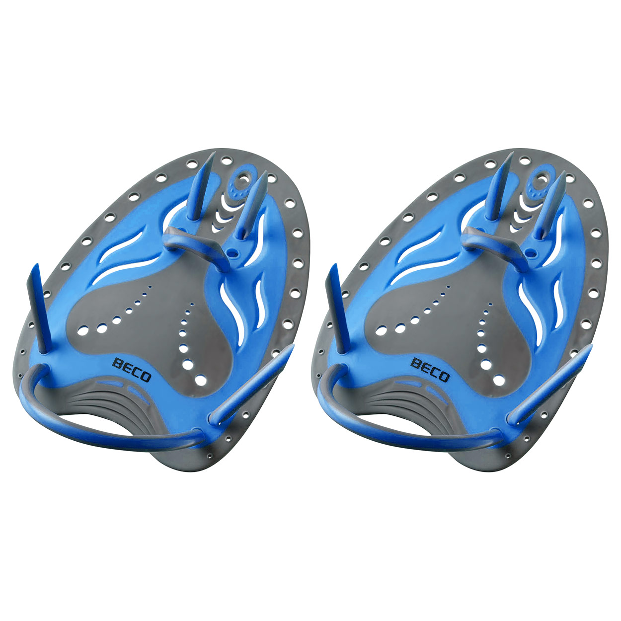 BECO Handpaddles Flex swimming trainer, size M, blue, pair