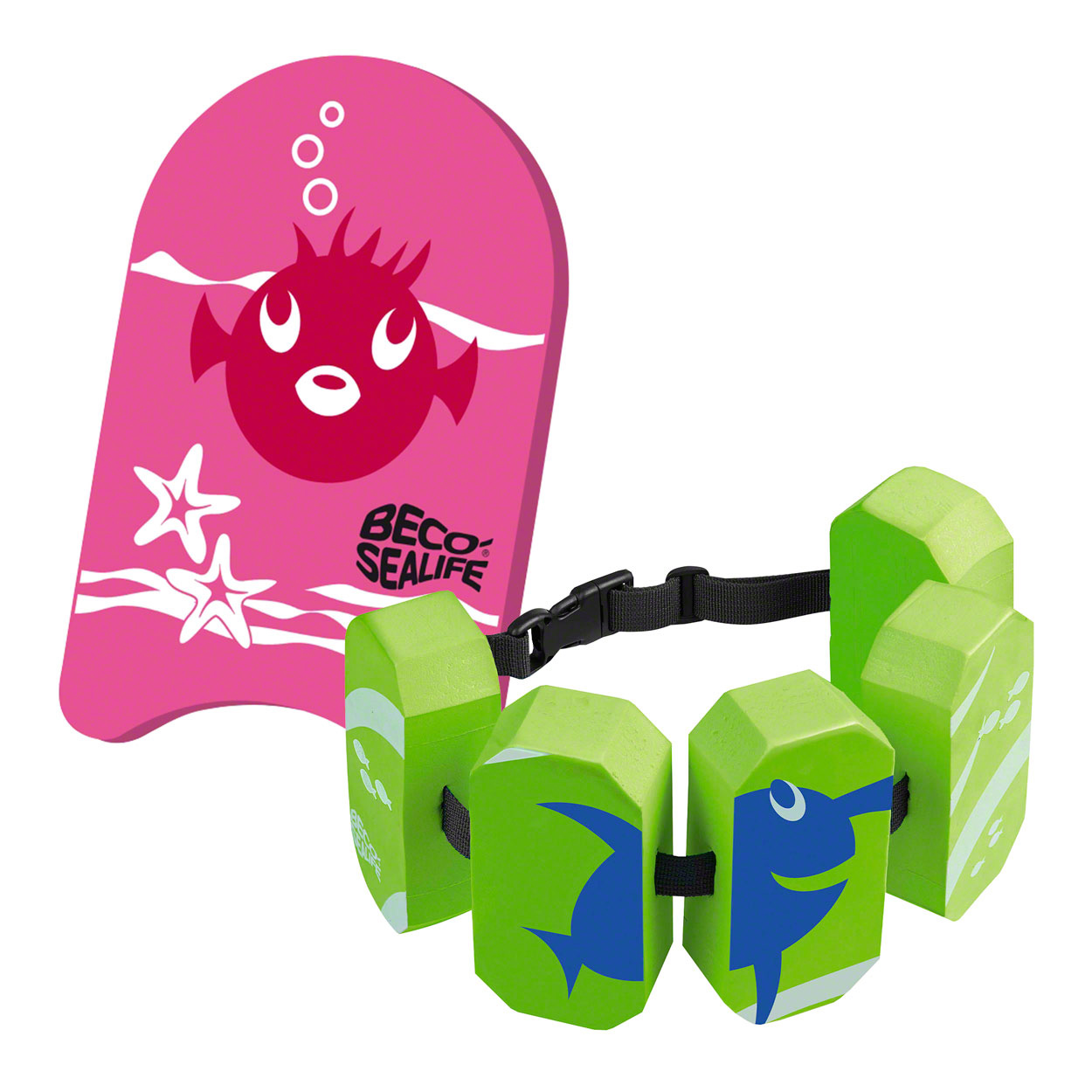 BECO-SEALIFE Swimming Belt 5-Block, 19-30 kg + BECO-SEALIFE Kickboard ...