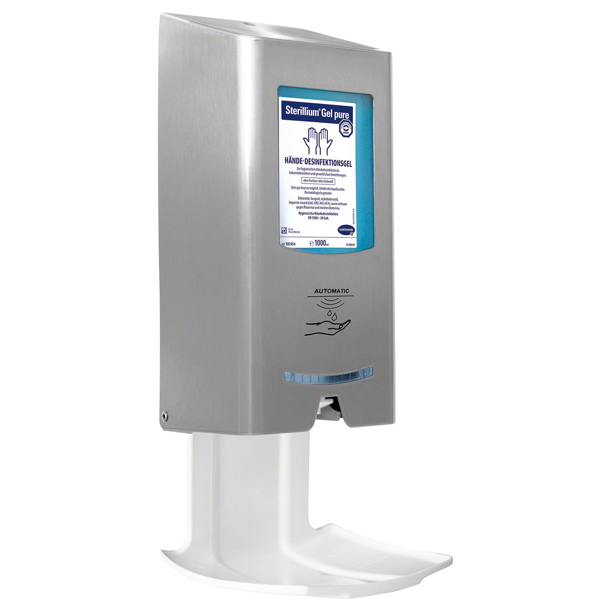 Disinfectant dispenser set CleanSafe touchless, stainless steel