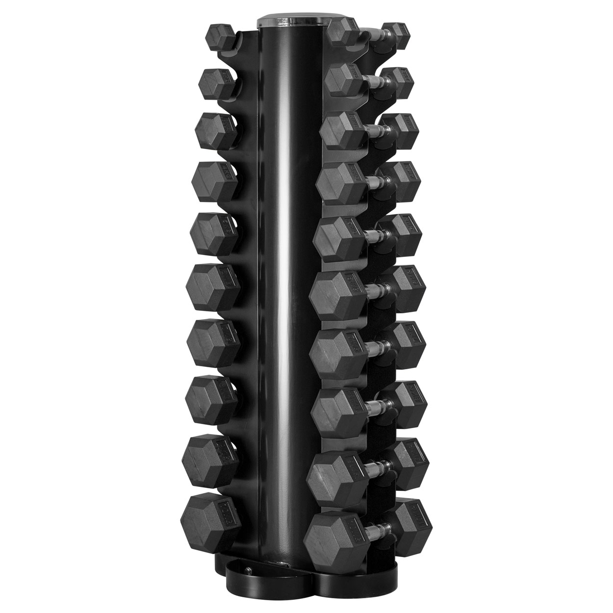 Dumbbell tower set with 10 pairs of hex dumbbells 1 10 kg LxWxH 51x51x123 cm Buy now