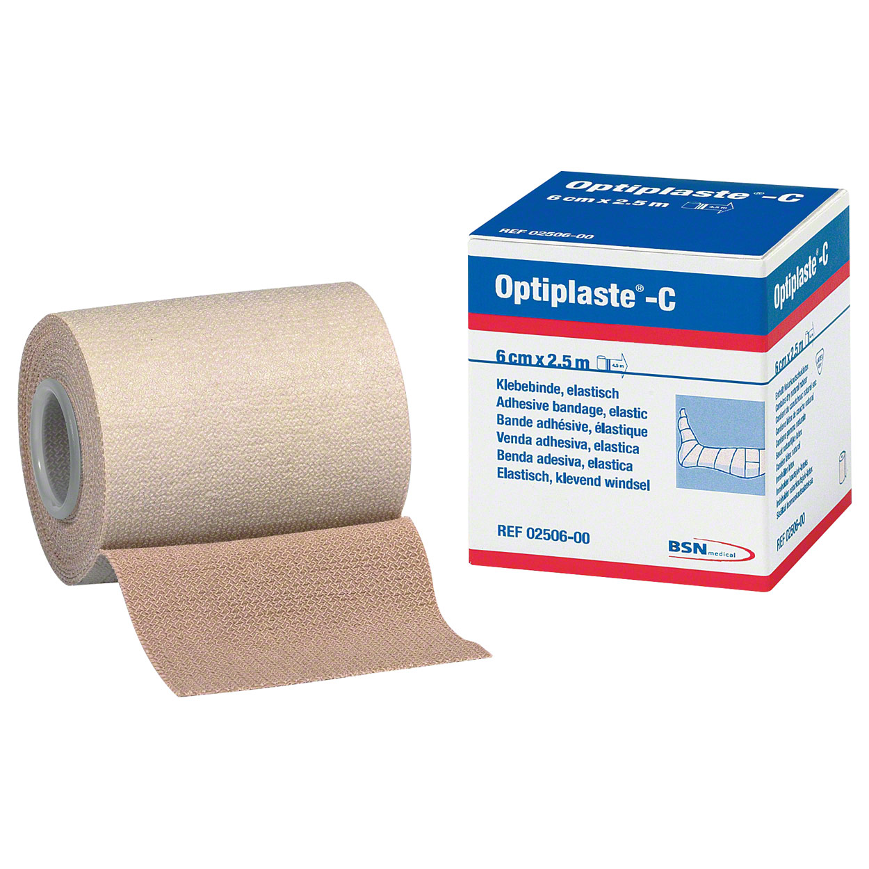 ELASTOPLAST Bande Adhésive Elastique 6 cm X 2,5 m