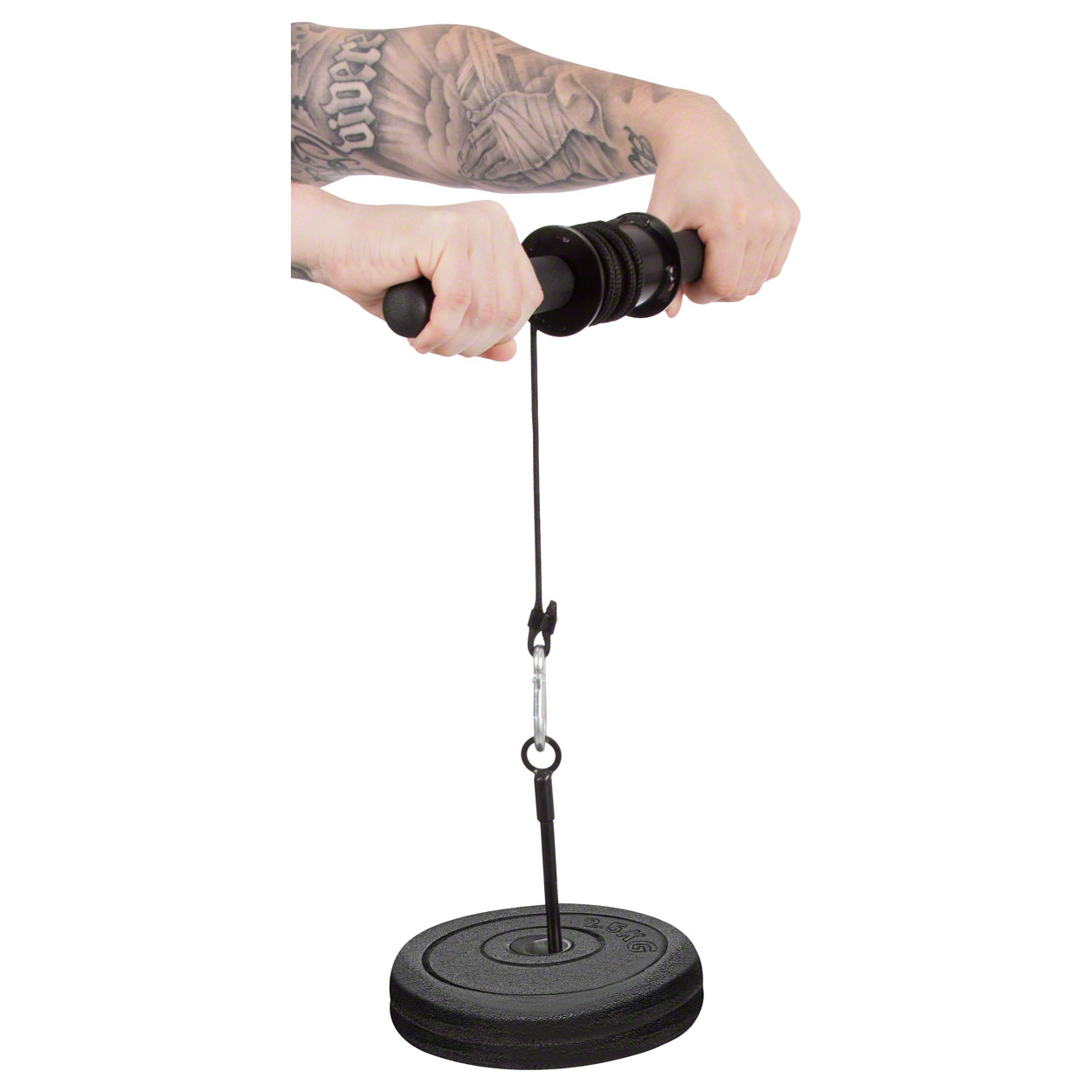 Forearm trainer incl. 2 weight plates made of cast iron each 2.5