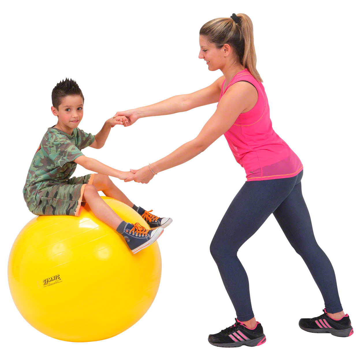 yellow exercise ball