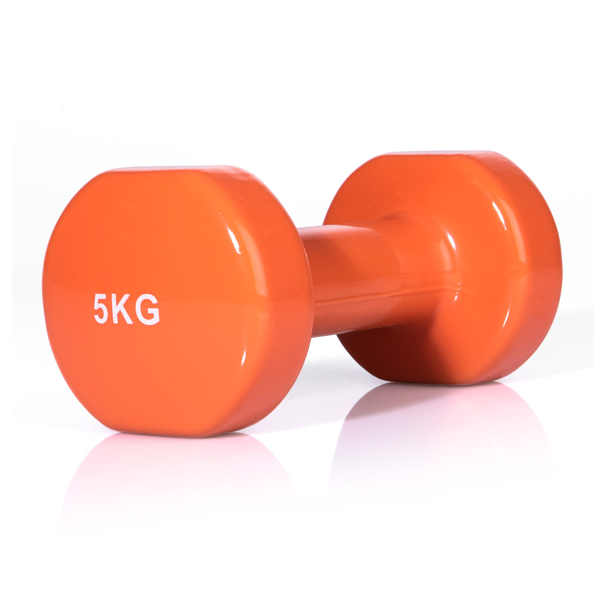 Hand held dumbbells 5 kg orange one piece Buy now