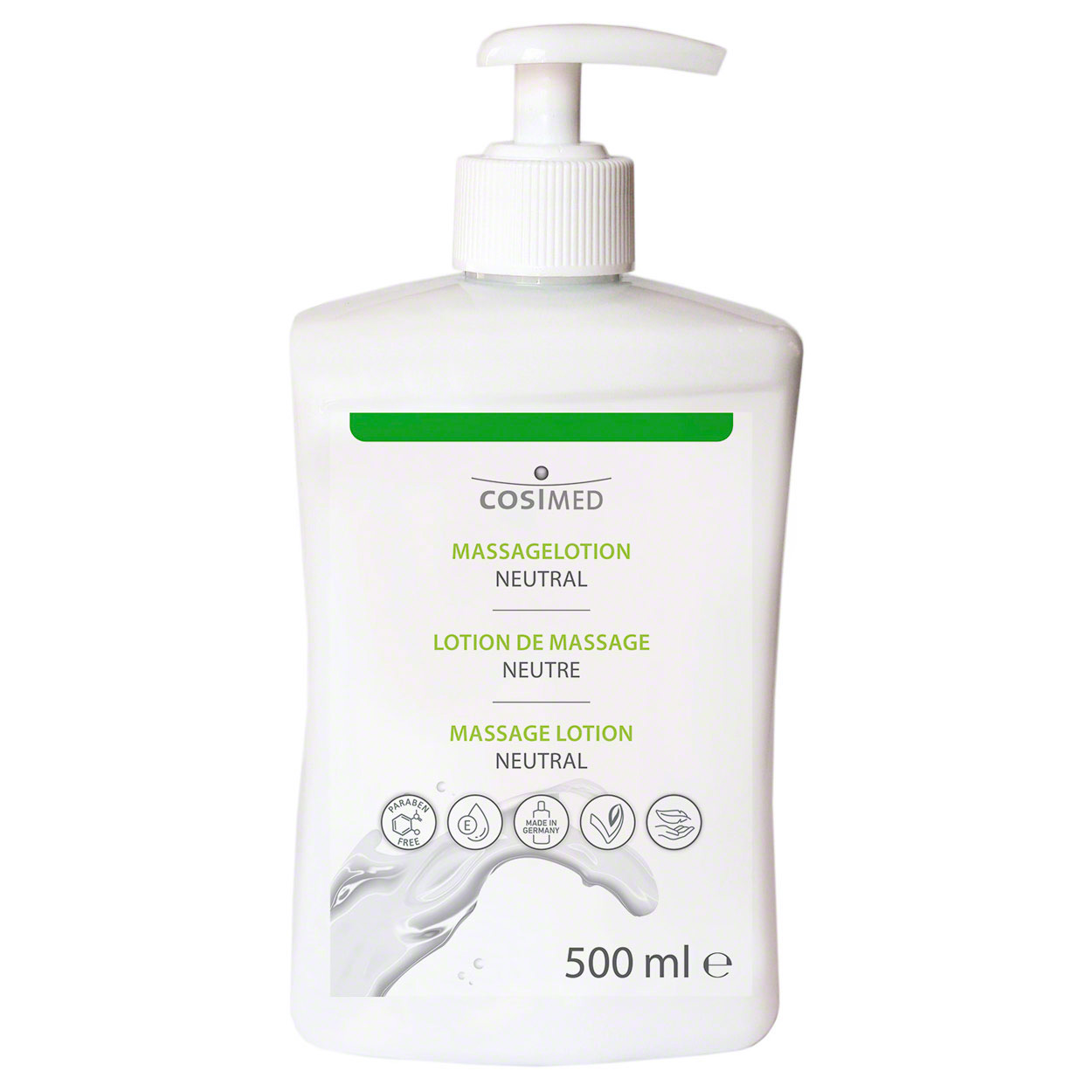 Massage lotion neutral with pressure dispenser, 500 ml