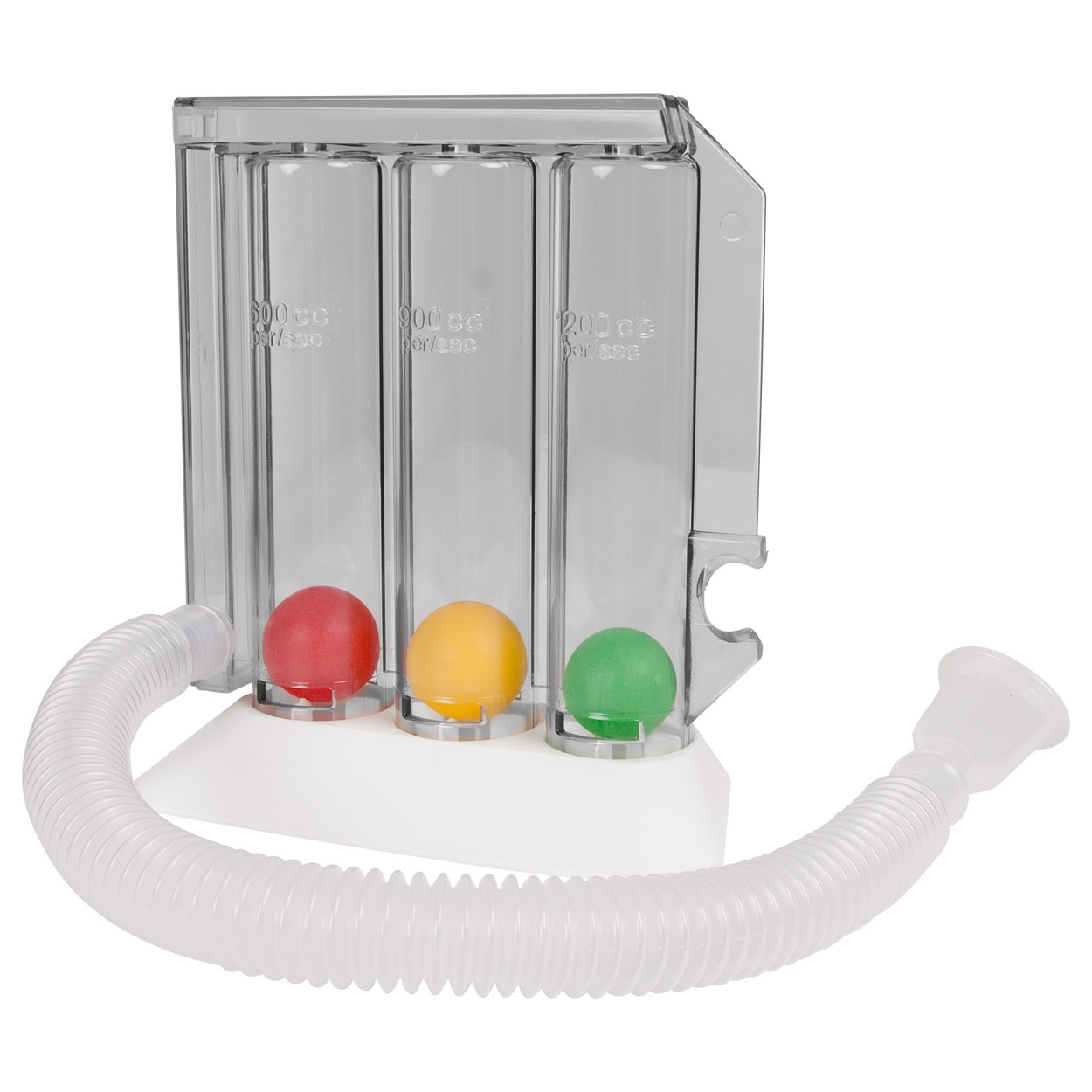 Respiprogram breathtrainer with 3 balls