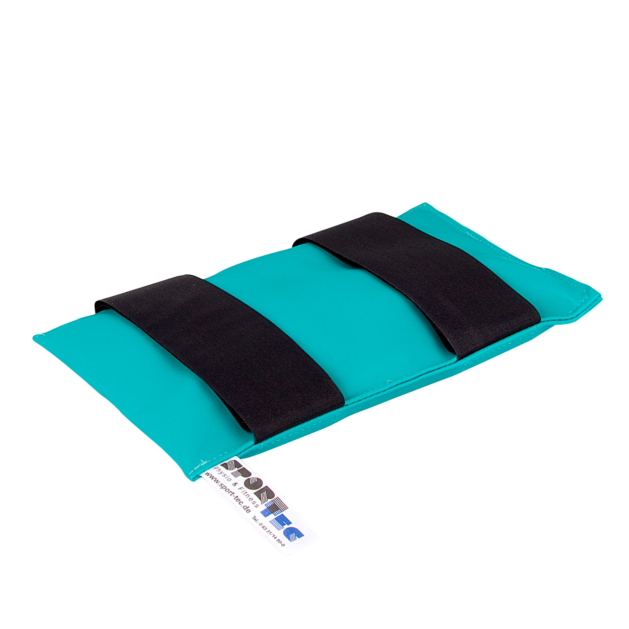 Sand bag with velcro tape, 25x15 cm, 1 kg, turquoise
