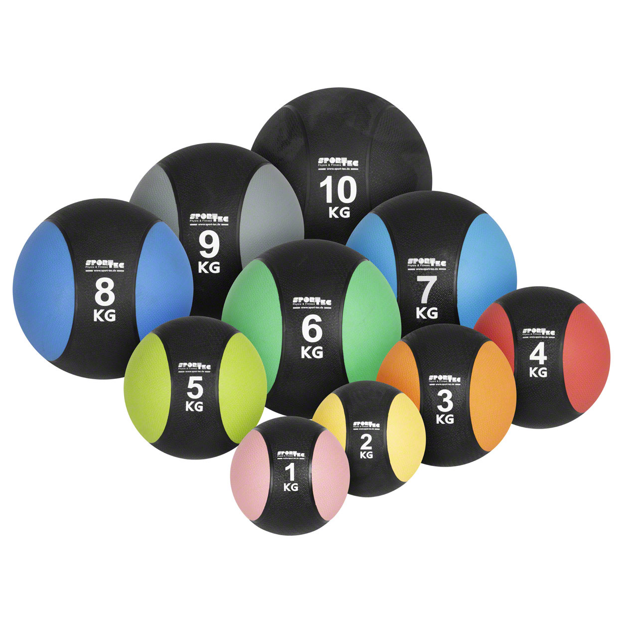 SportTec medicine ball set 10 pcs., 110 kg buy online SportTec