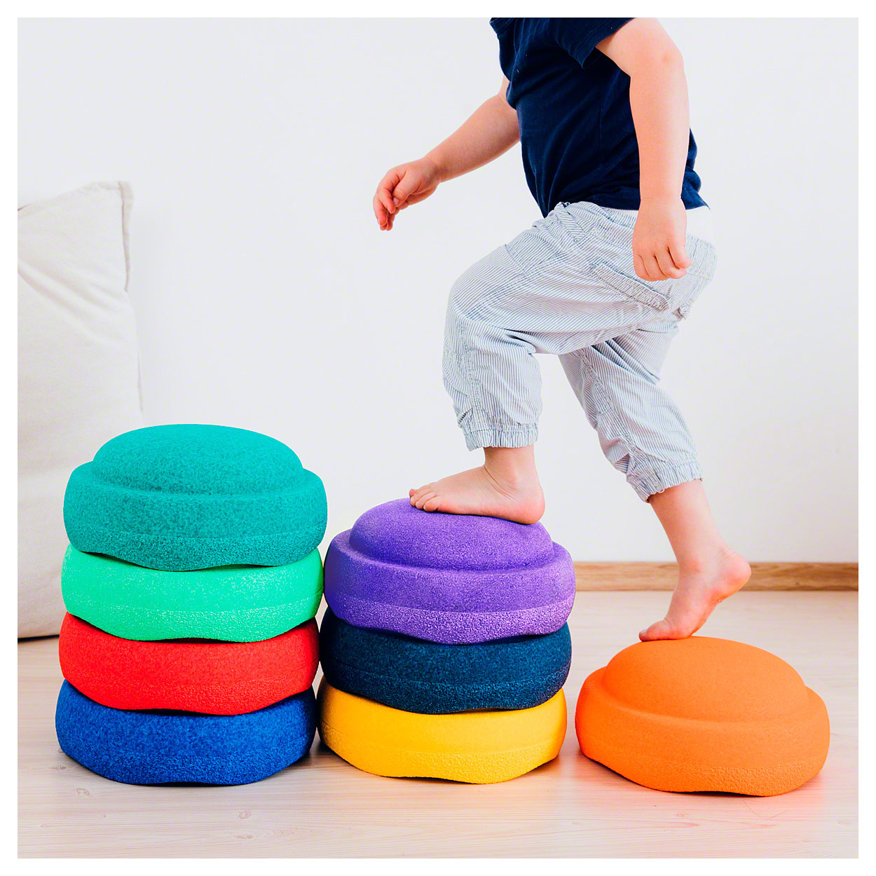 Stapelstein RAINBOW Set classic, 8 stacking stones, classic + add on