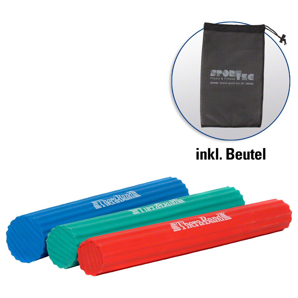 Thera Band flexible exercise stick set of 3 incl. storage bag