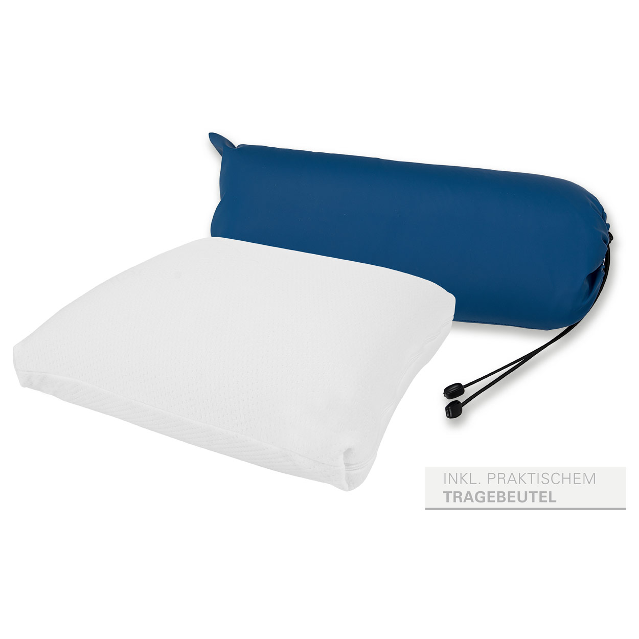 Viscoline travel pillow rectangular shape incl. Bag white LxWxH 34x35x13 cm Buy now