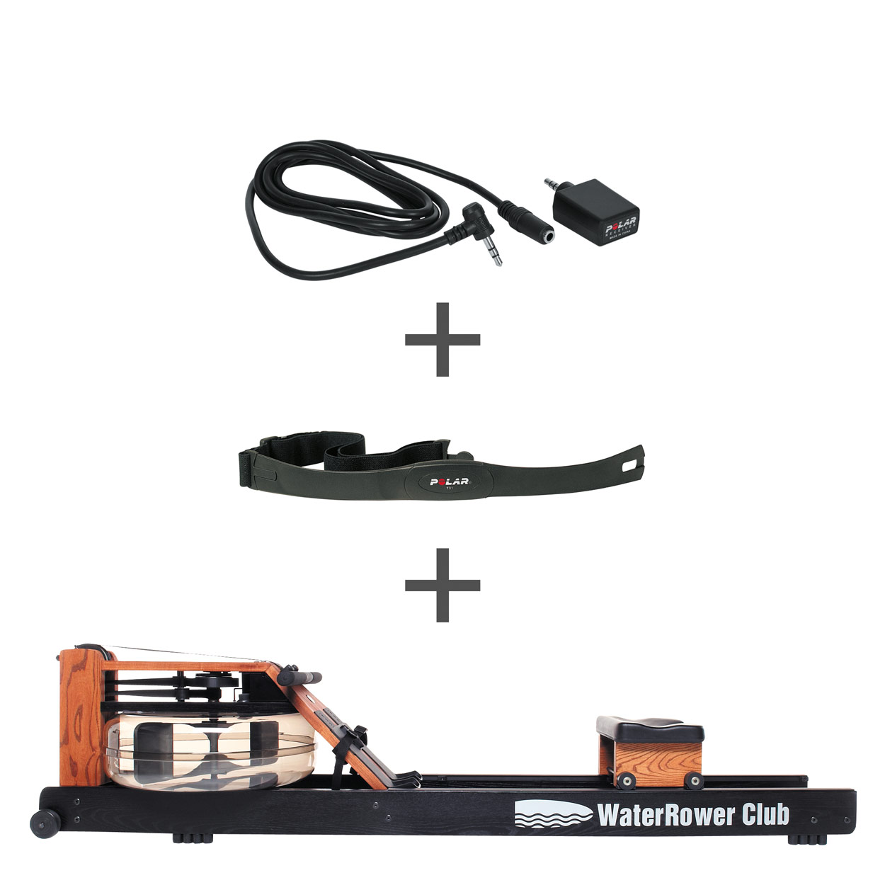 WaterRower rowing machine ClubSport, incl. S4 Monitor, Heart rate