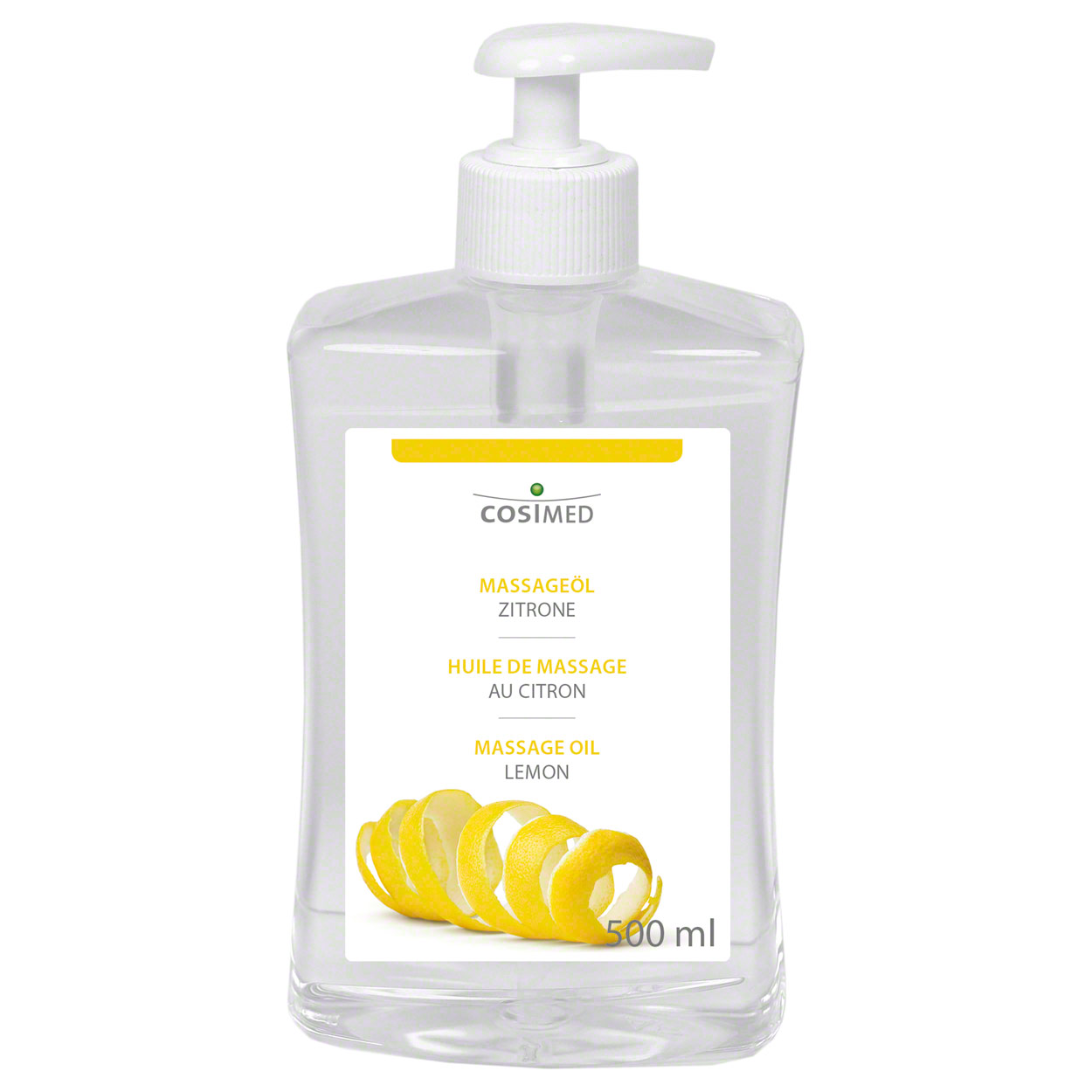 cosiMed massage oil lemon with printing dispenser 500 ml buy online