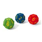 VOLLEY foam learning cube, with numbers, 12 faces