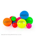 Image shows foam ball Dragonskin Neon, coated, � 21 cm