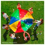 Schwungtuch,  1.8 m, yellow / red / green / blue