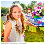 Image shows Schwungtuch, � 3,5 m, yellow / red / green / blue