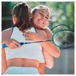 Image shows Badminton Set Standard, 2 rackets 66 cm + 6 shuttlecocks